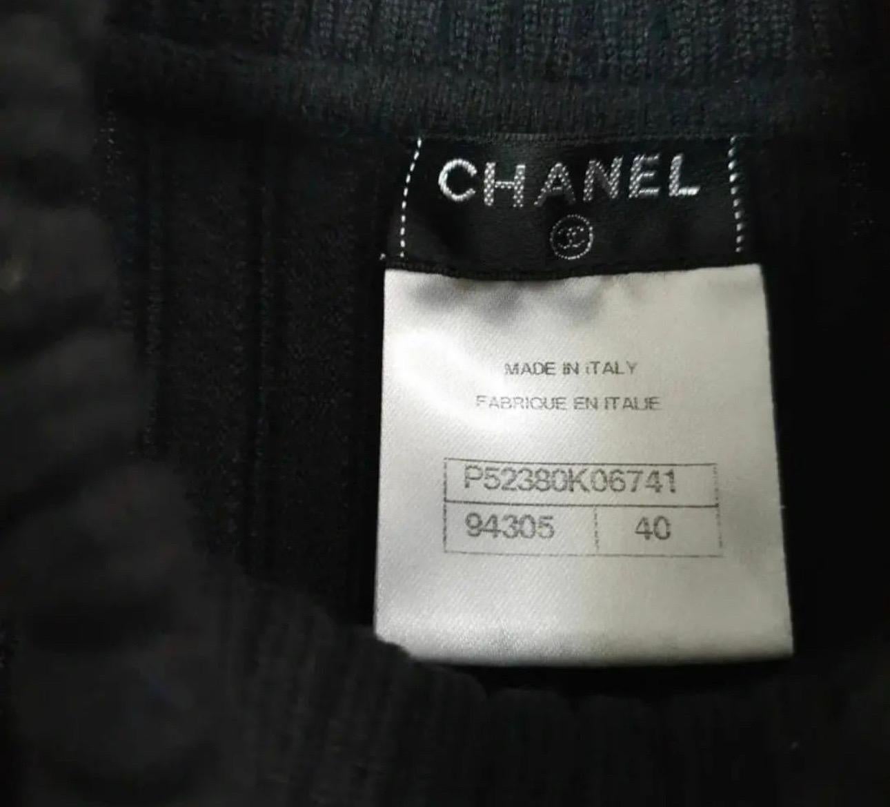 Chanel Black Wool Midi Dress For Sale 1