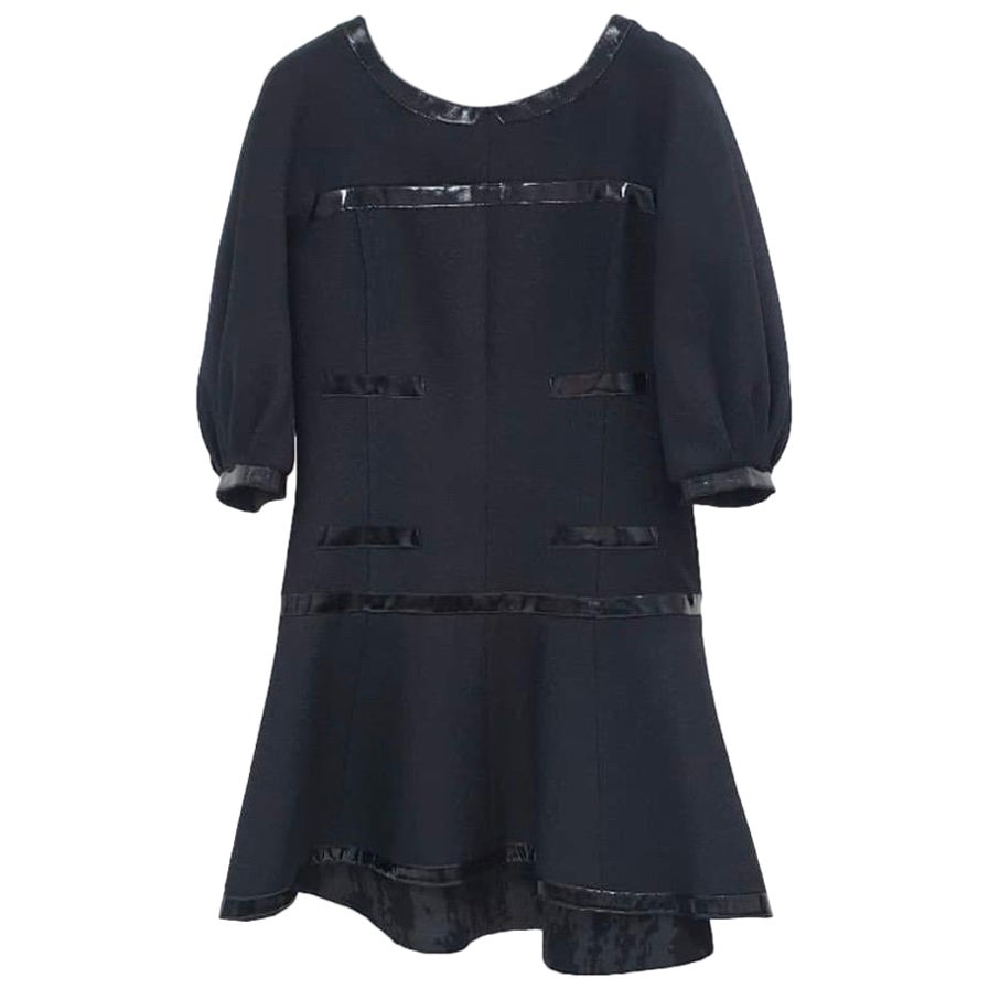 Minivestidos de lana negra Chanel