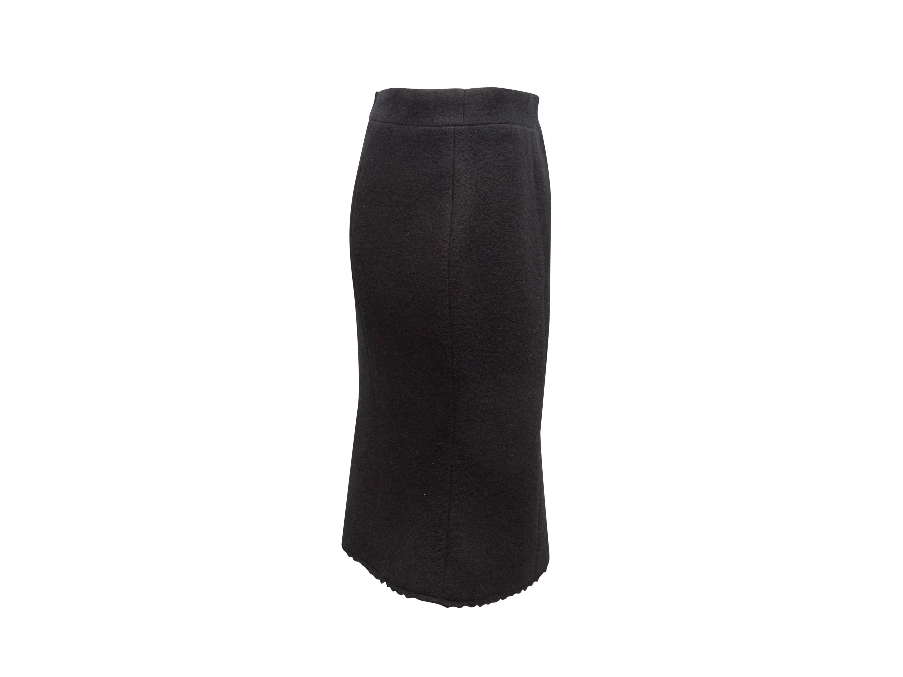 black scalloped skirt