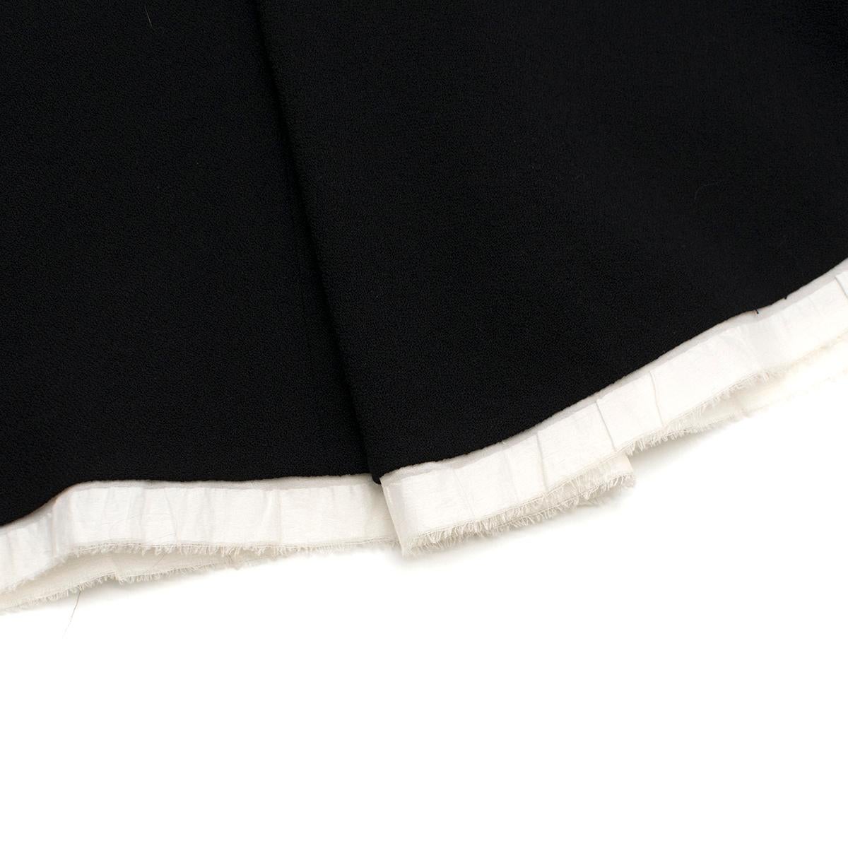 Chanel Black Wool & Silk Skirt and Jacket W/ Detachable Bib & Cuffs FR 38 3
