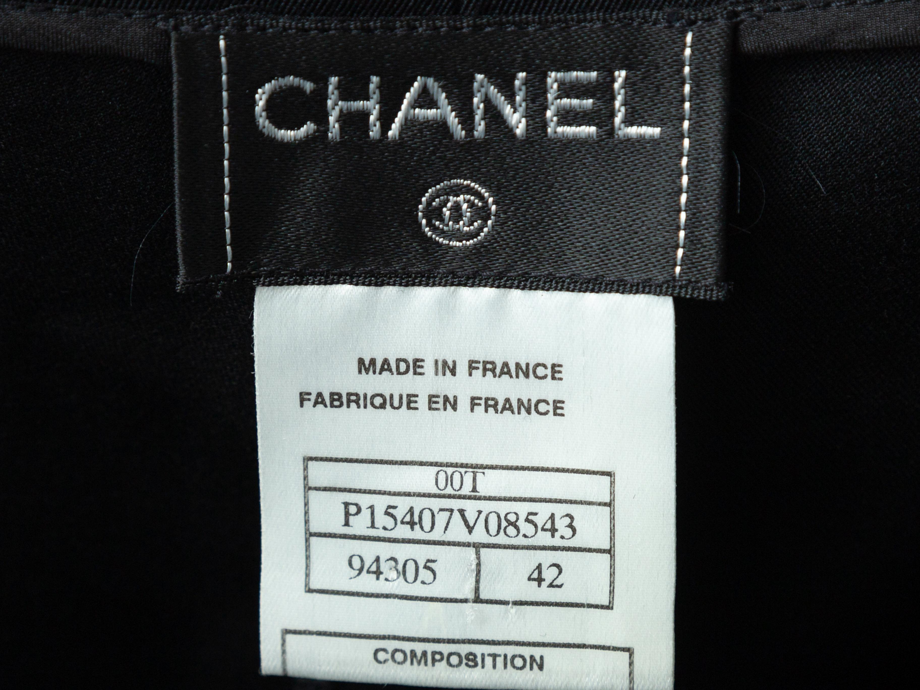 Women's Chanel Black Wool Straight-Leg Pants