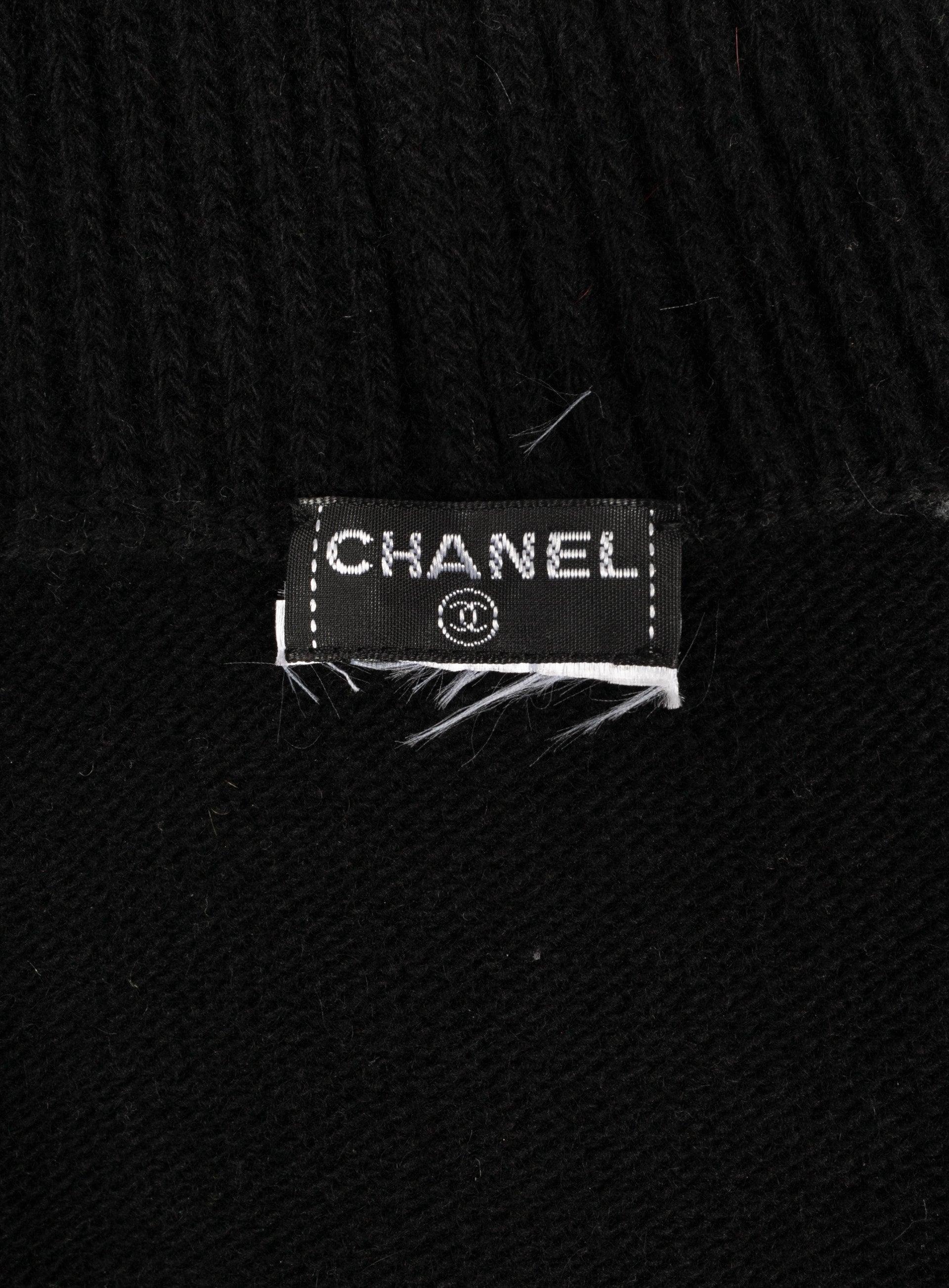 Chanel Black Wool Sweater with Snowflake Decorations 4