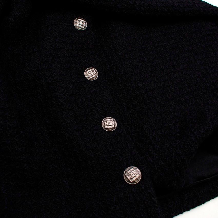 Chanel Black Wool Tweed Pencil Skirt FR 40 3