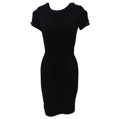 Chanel black wool with black stones Dress