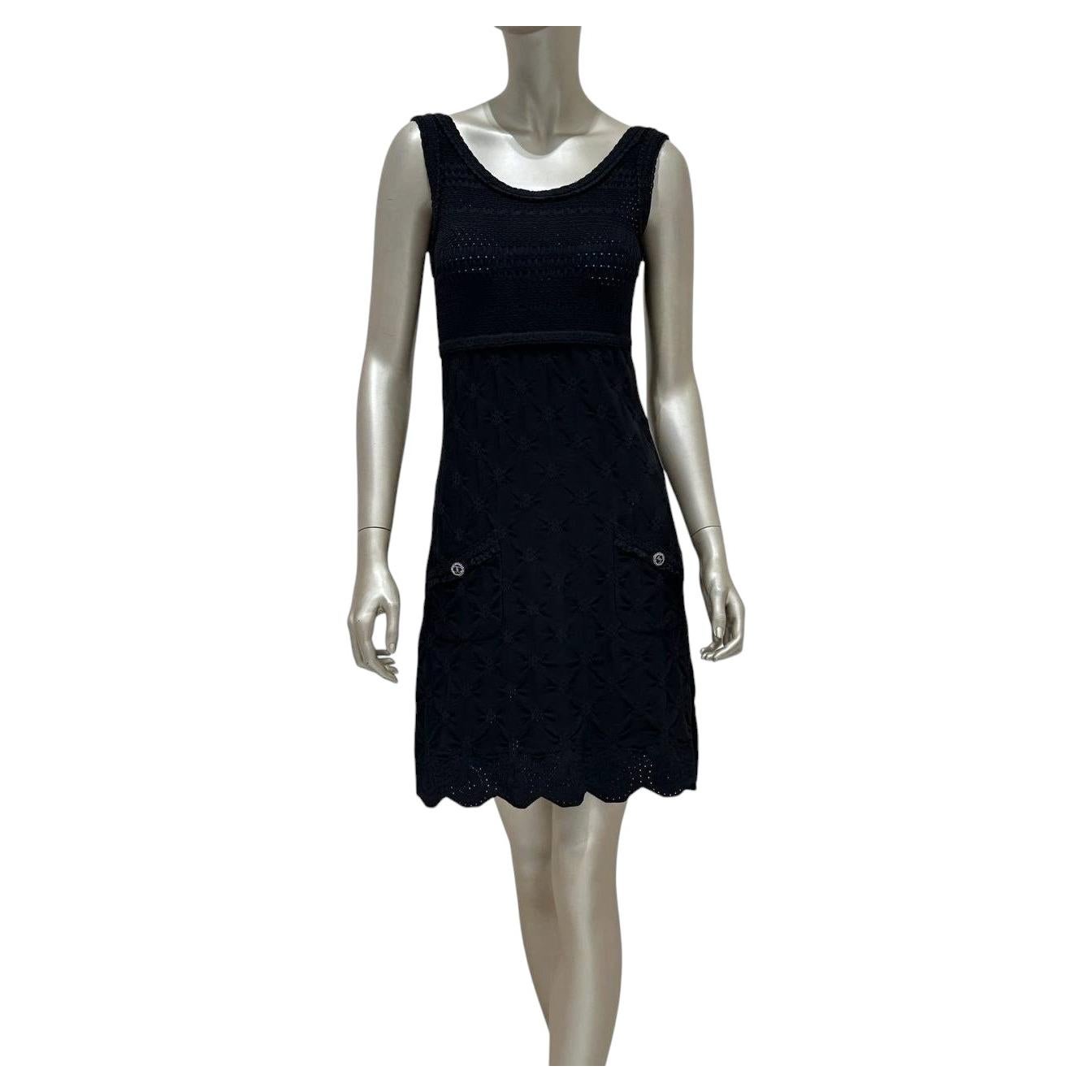 Chanel Black Woven Dress - FR38