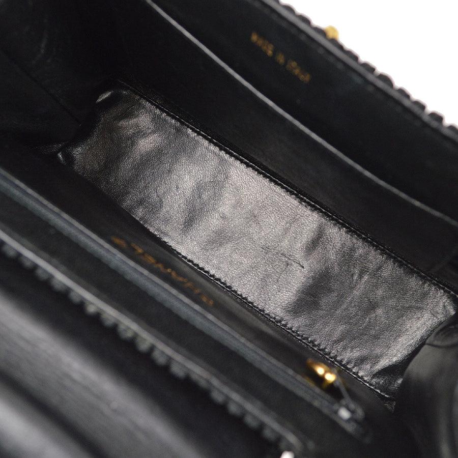 CHANEL Black Woven Rope Small Mini Kelly Top Handle Satchel Evening Flap Bag in vendita 1