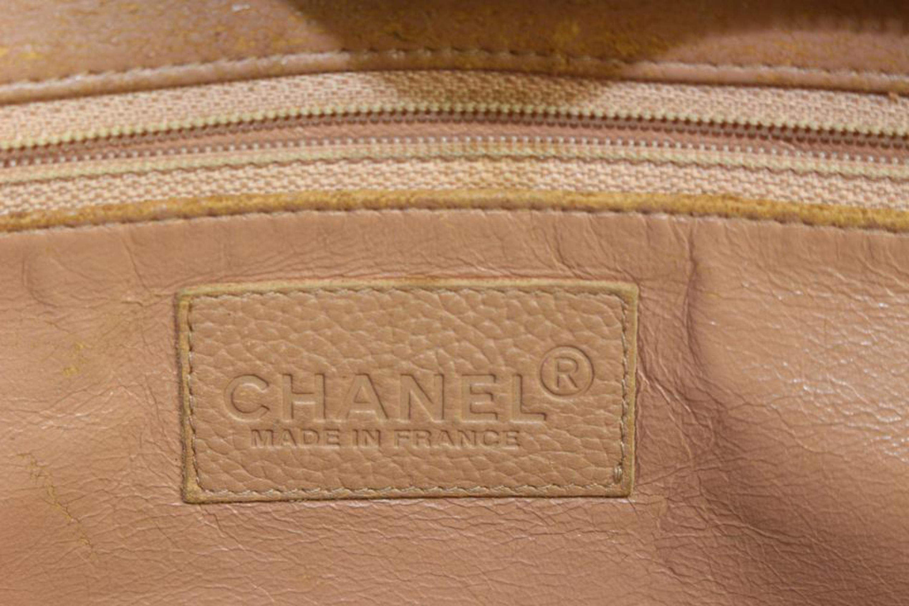 Beige Chanel Black x Blush Pink Caviar Leather Bowler Boston Bag 1115c6 For Sale
