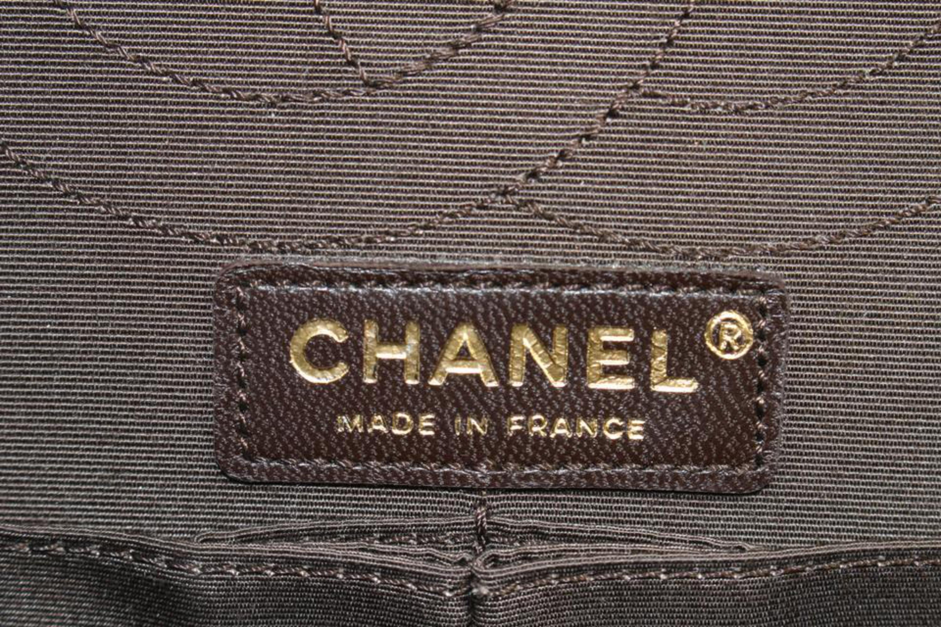 Chanel Black x Gold Glazed Tweed Reissue Hinge Large Medium Flap Bag 5ck310s 8