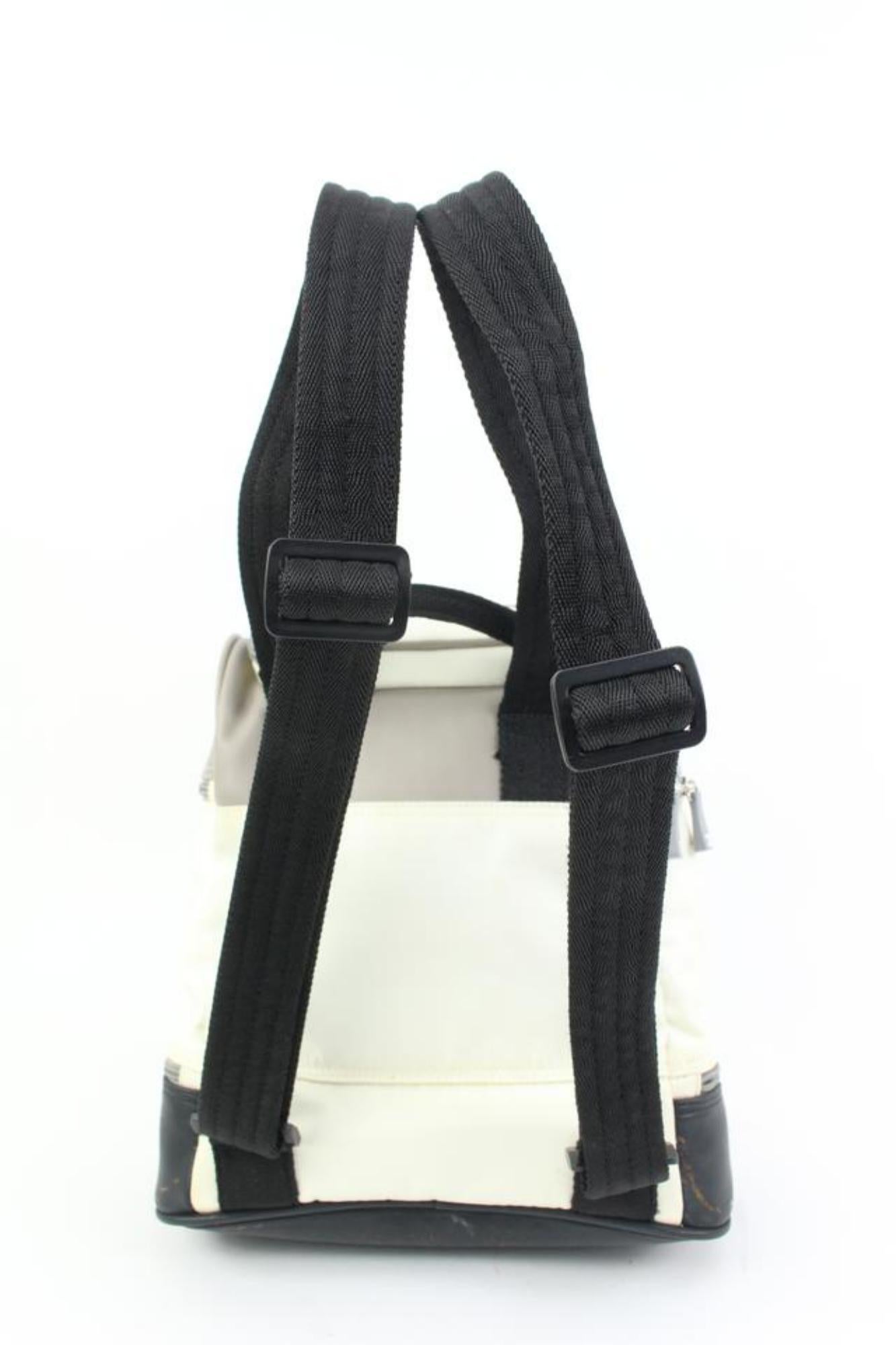 Gray Chanel Black x Grey CC Sports Logo Mini Backpack 57ck315s