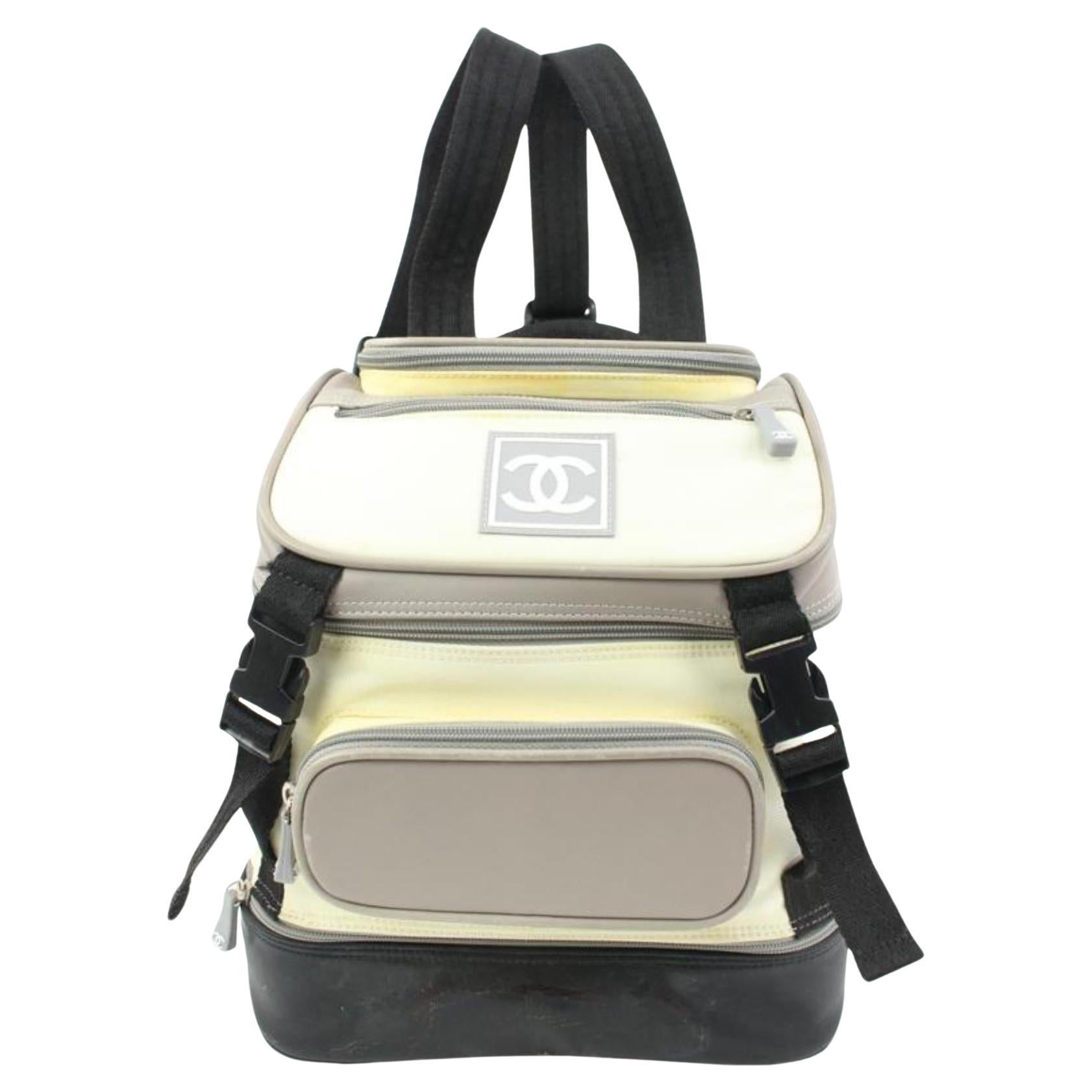 Chanel Black x Grey CC Sports Logo Mini Backpack 57ck315s at 1stDibs