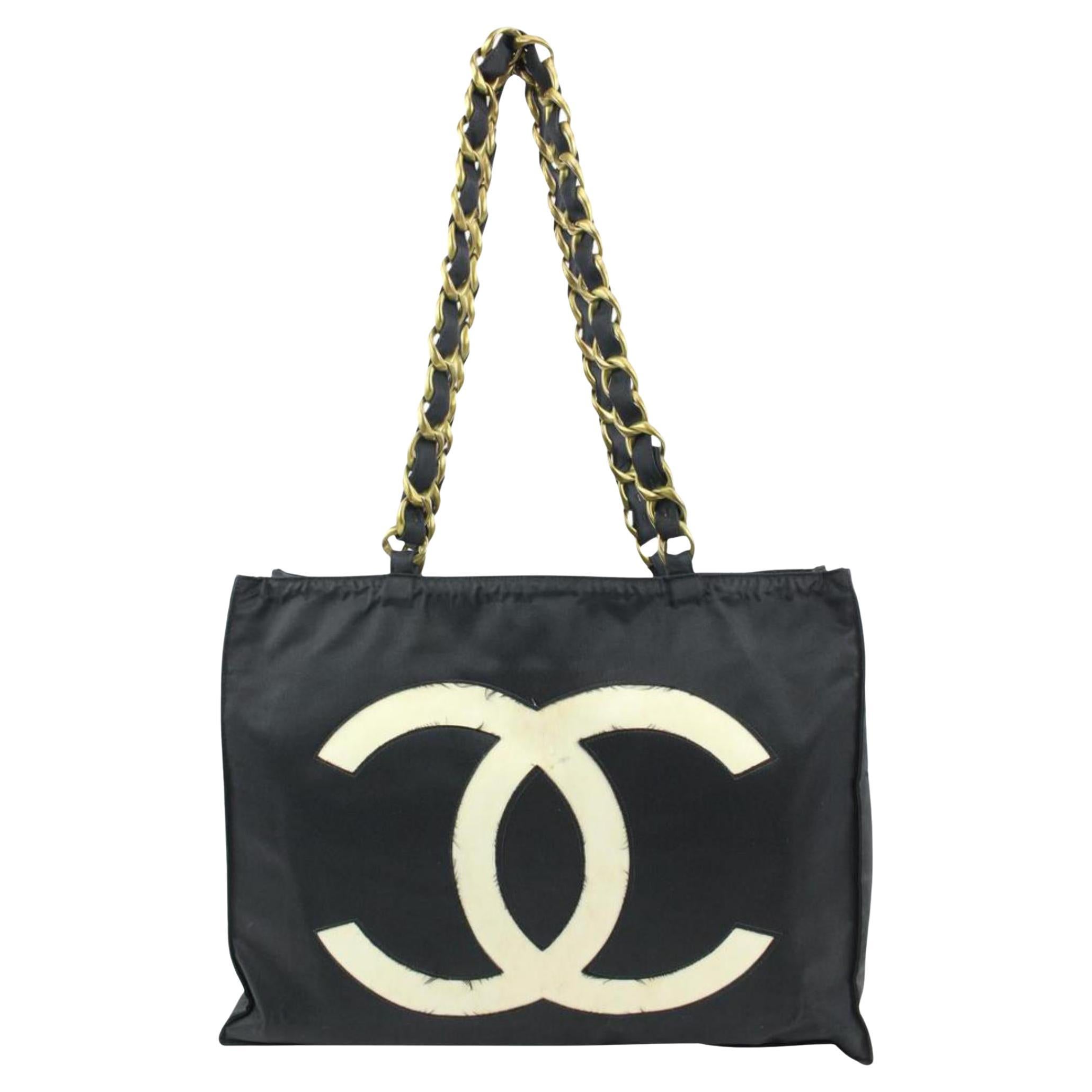 Chanel Biarritz Tote Quilted Coated Canvas Large at 1stDibs