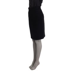 CHANEL blacke wool PENCIL Skirt 38 S