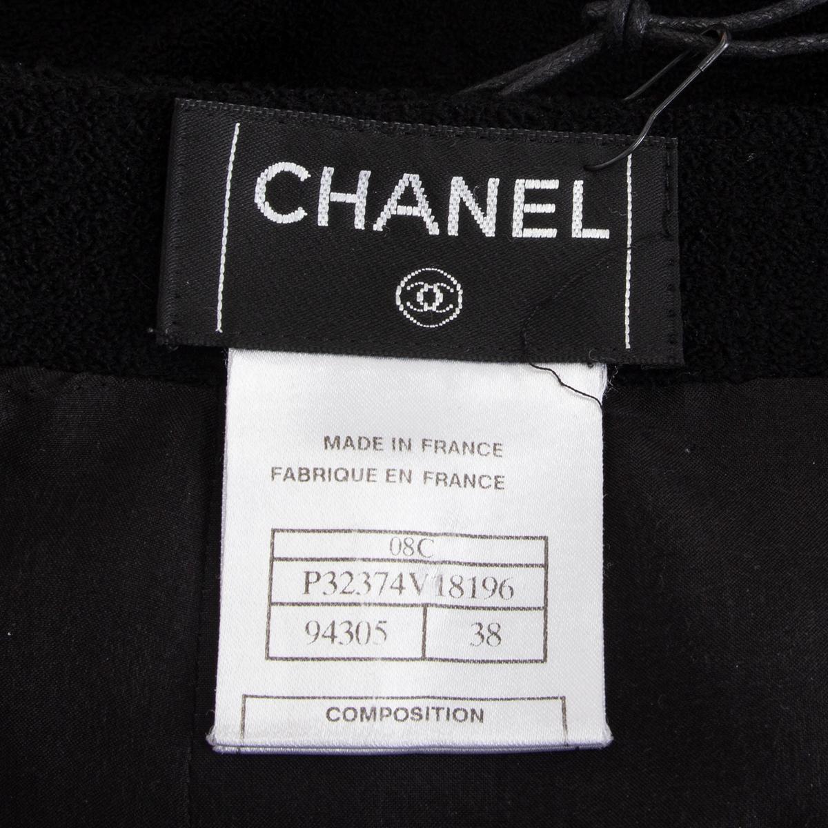 CHANEL blacke wool PENCIL Skirt 38 S For Sale 1