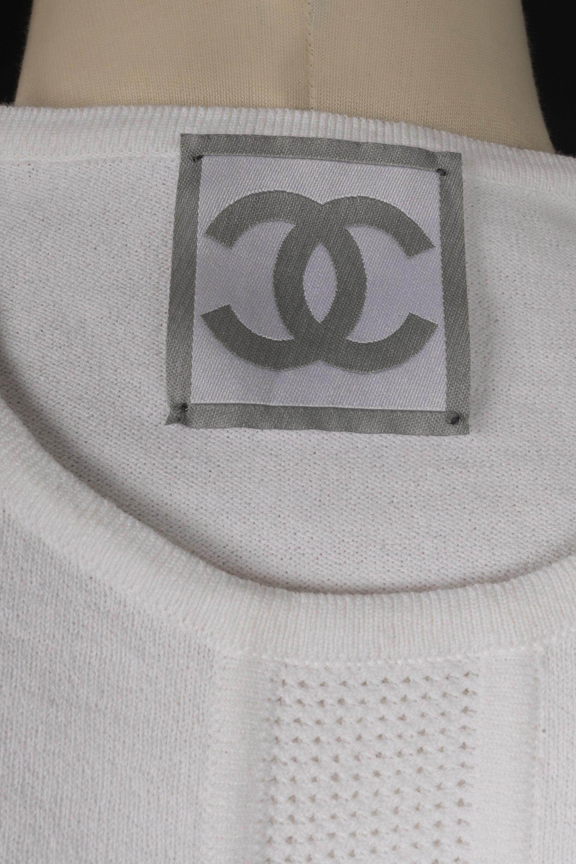 Chanel Blended Cotton White Top For Sale 5