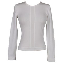 Chanel Blended Cotton White Top