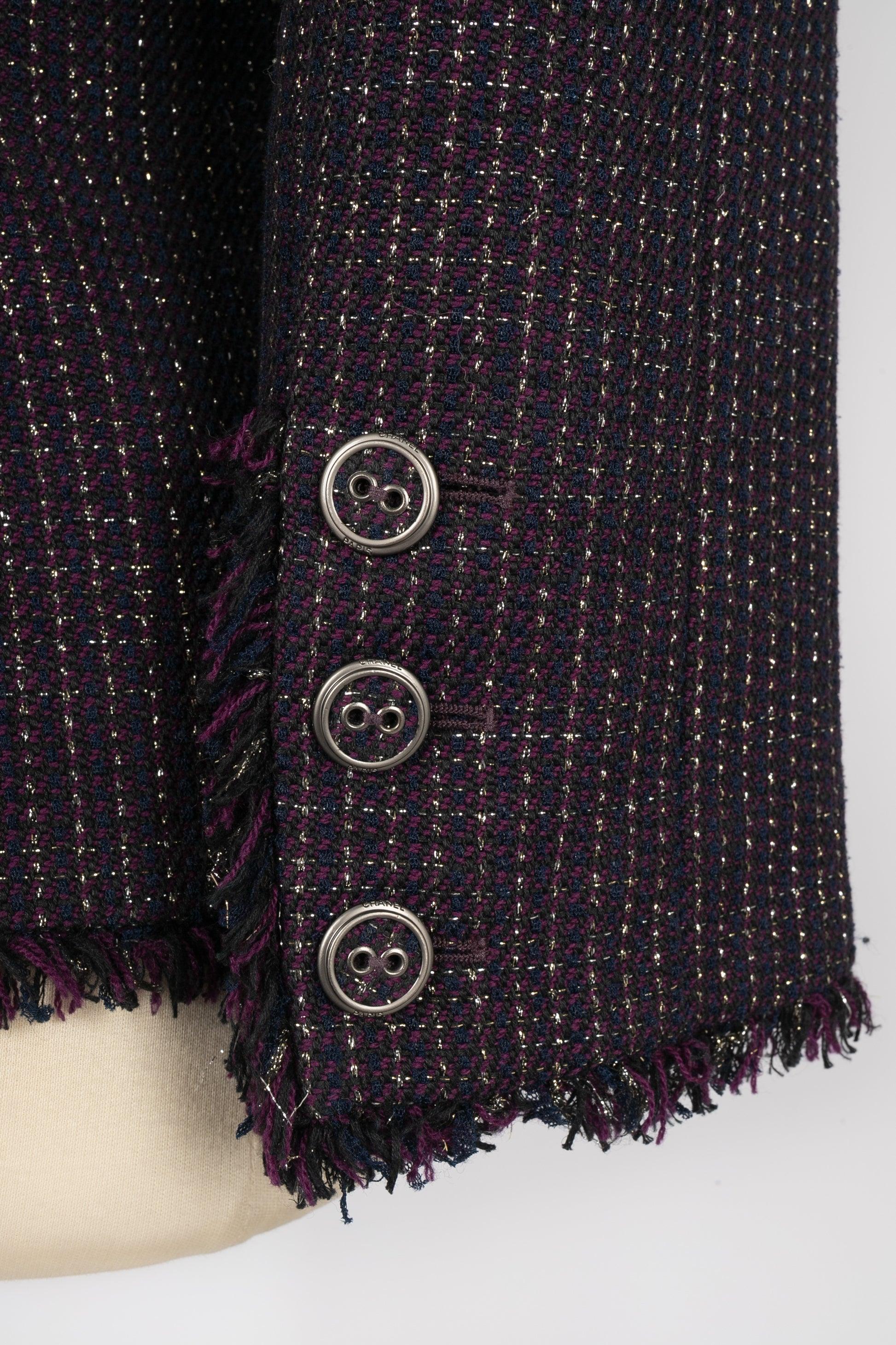 Veste Chanel en laine et coton mélangées, printemps 2008 en vente 6