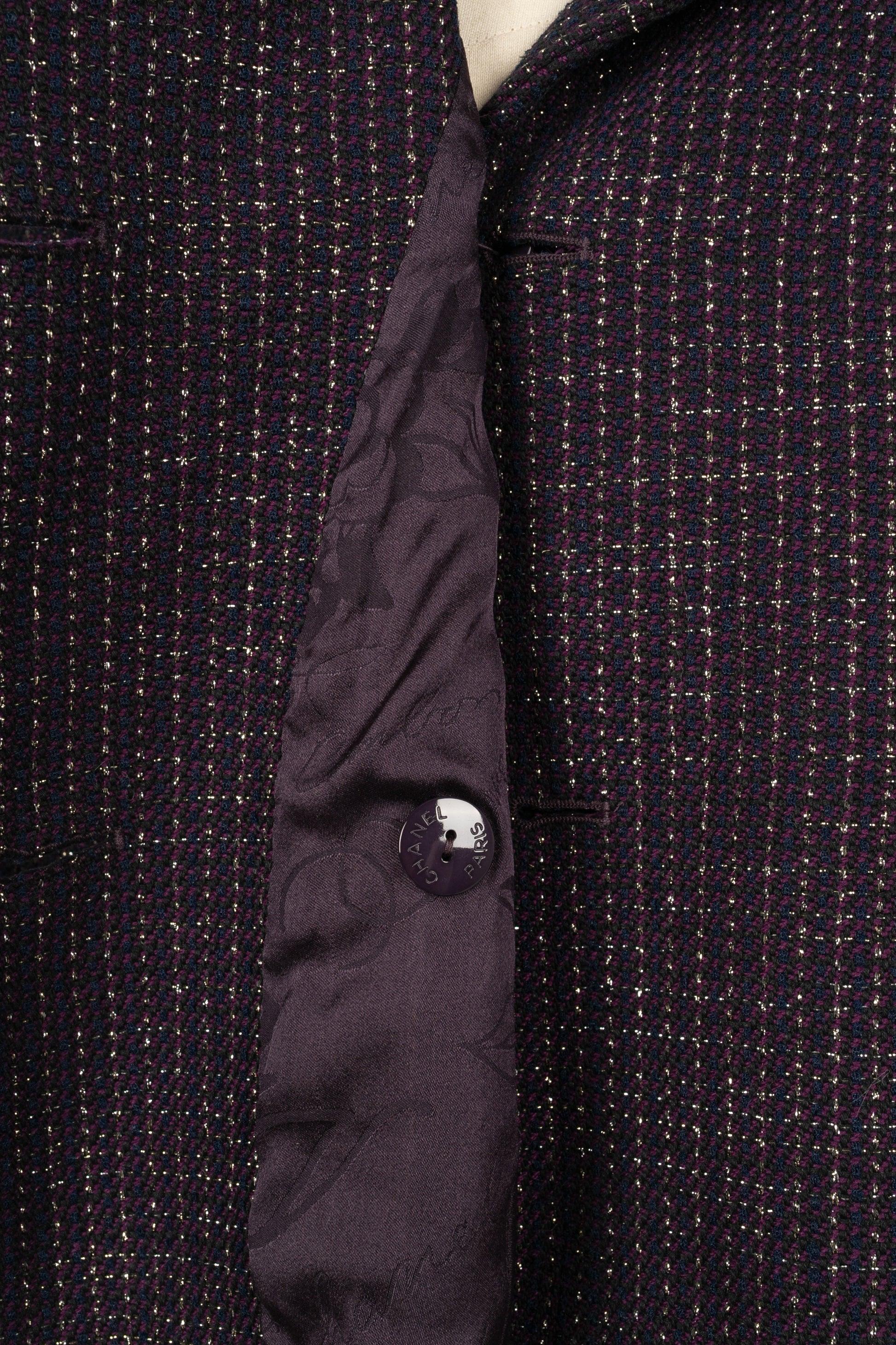 Chanel Jacke aus Mischung aus Wolle und Baumwolle Frühjahr, 2008 im Angebot 4
