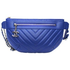Chanel Blu Leather Belt Bag