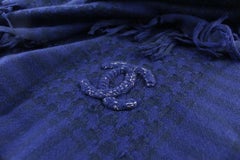 Chanel Blue 15c Cc Logo 12cr0320 Scarf/Wrap
