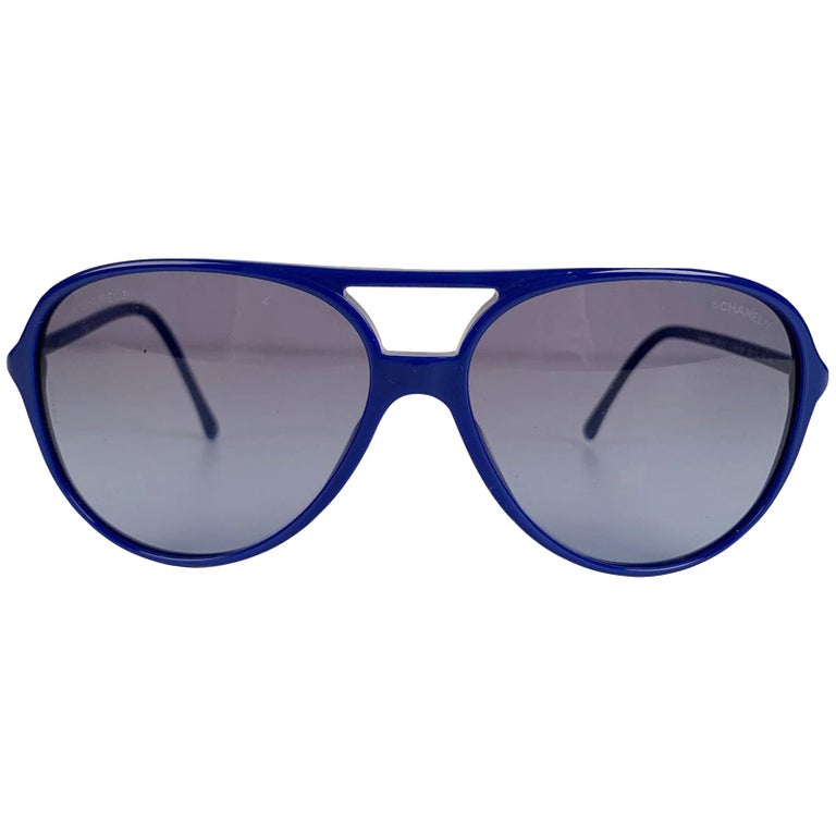 Chanel Blue Acetate Aviator Sunglasses Mod 5287 A Small Logo For