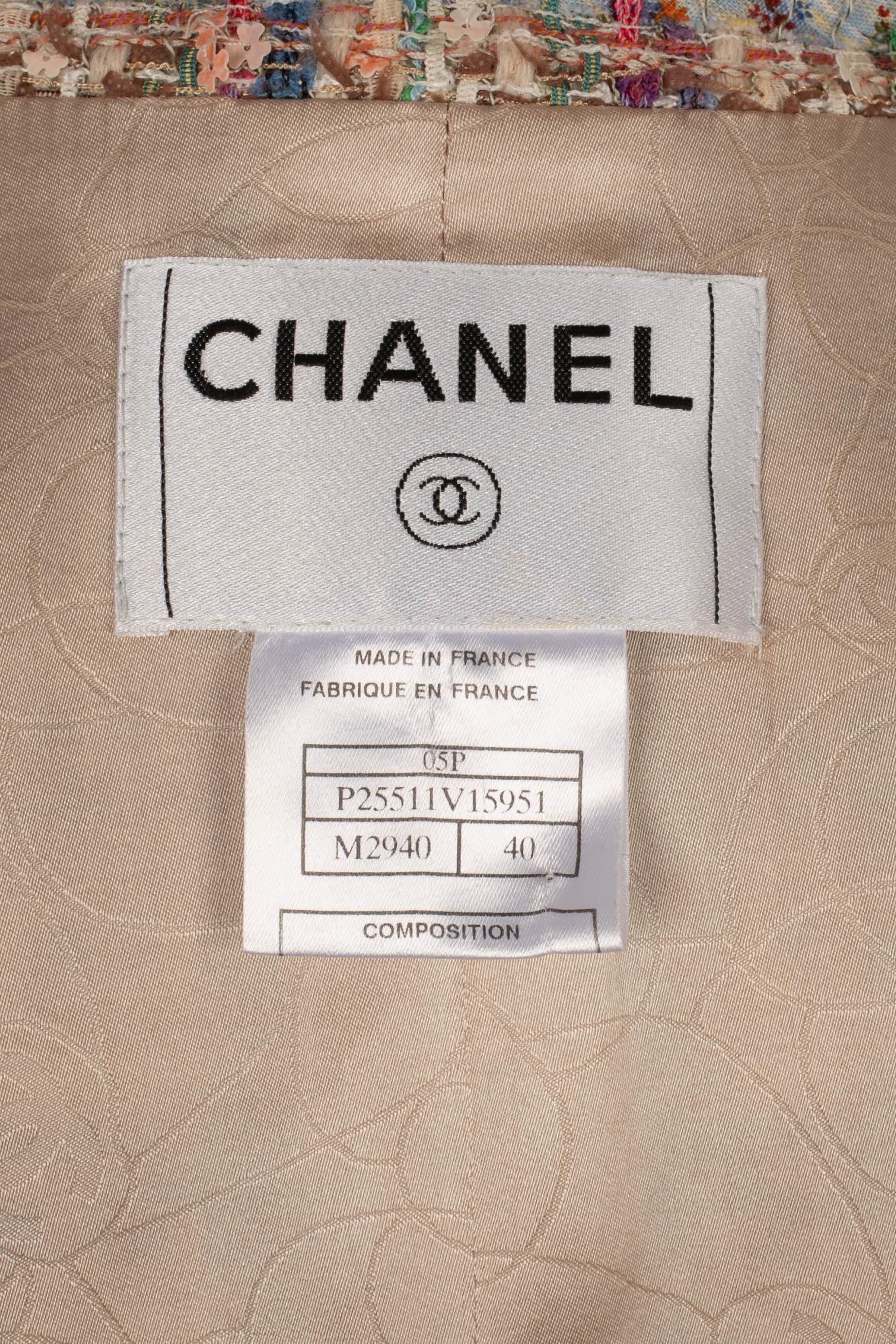 Chanel Blue and Cherry-red Tone Fancy Tweed Jacket Spring, 2005 6