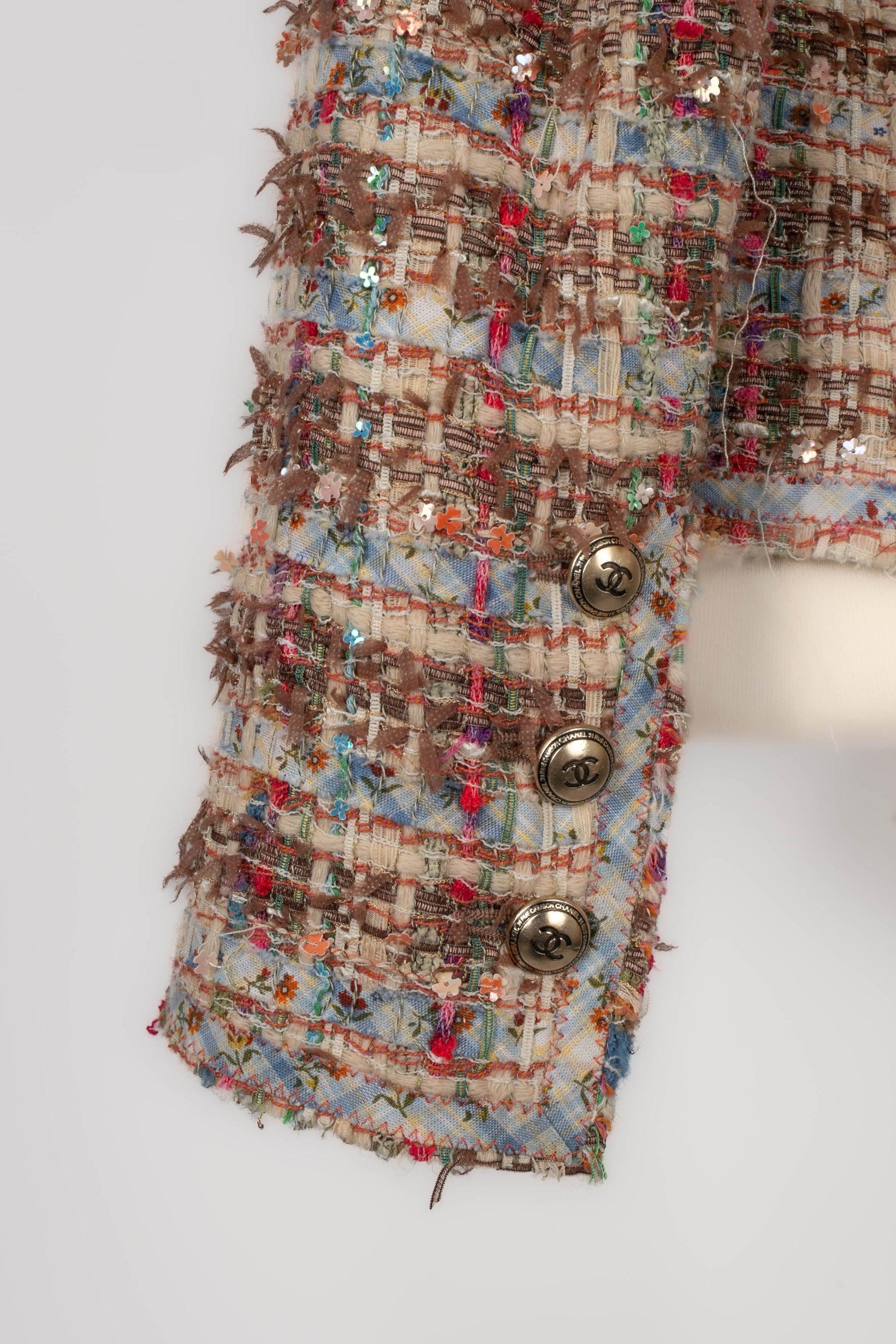 Chanel Blue and Cherry-red Tone Fancy Tweed Jacket Spring, 2005 3