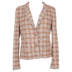 Chanel Blue and Cherry-red Tone Fancy Tweed Jacket Spring, 2005