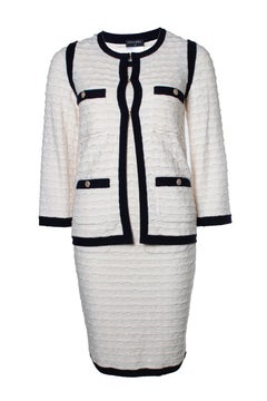 Chanel, blue and off white knit Co ord set