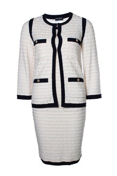Chanel, blue and off white knit Co ord set