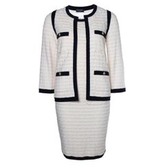 Chanel, blue and off white knit Co ord set