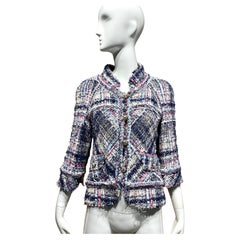 CHANEL Chaqueta Boucle Lazos Azul y Rosa