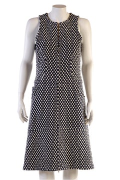 CHANEL blue and white cotton dress FR 40 Spring 2008  08P