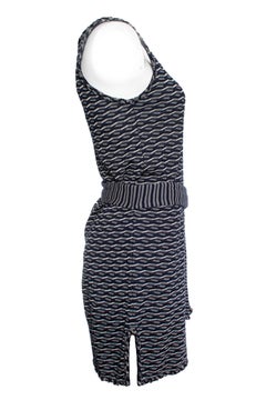 Chanel, Blue and white wrap dress
