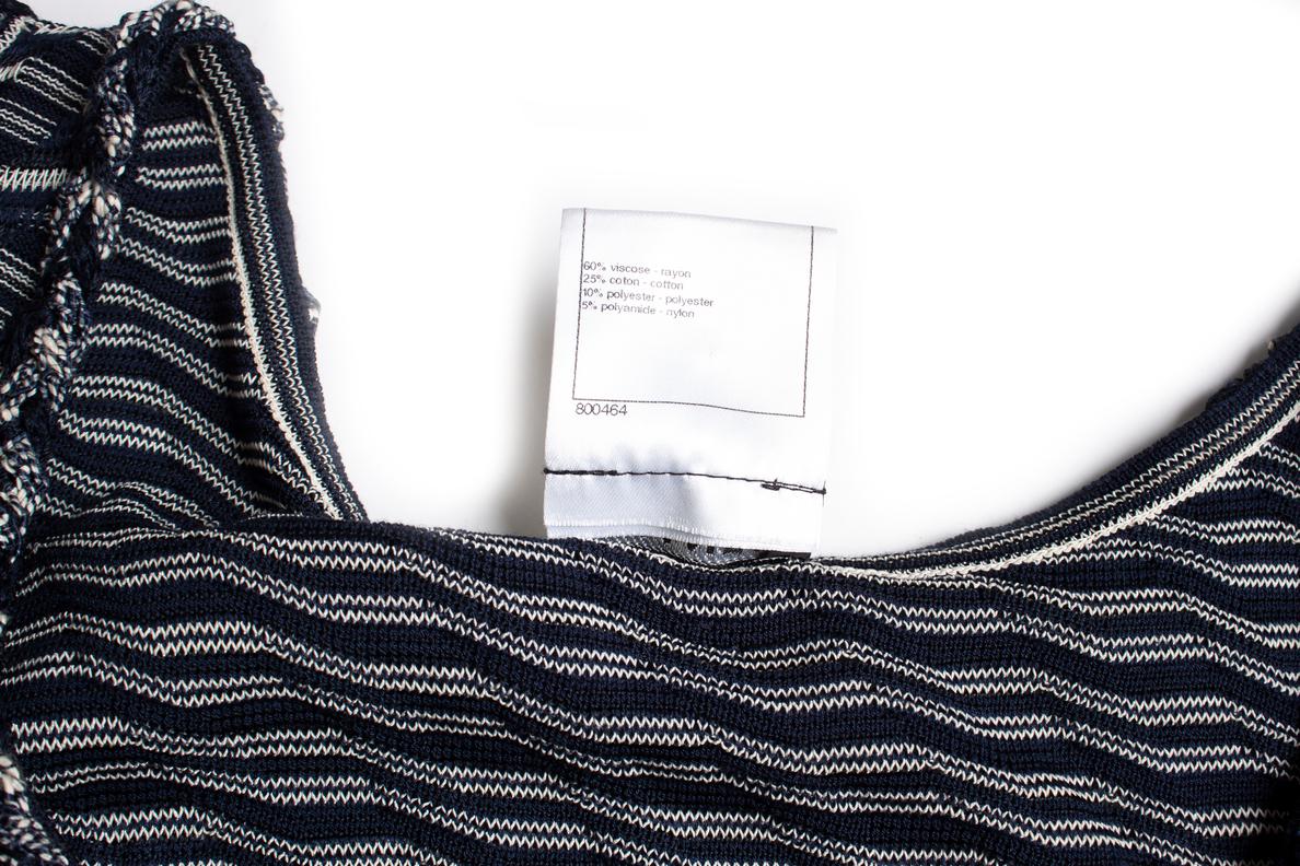 Women's Chanel, Blue and white wrap dress For Sale