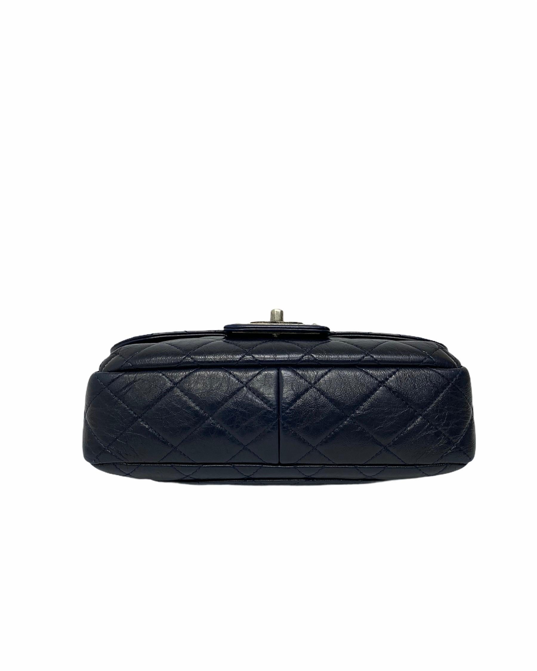 Women's Chanel Blue Bag in Leather with Silver Hardware