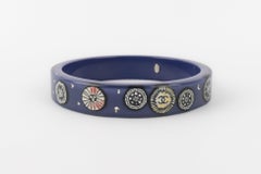 Chanel Bracelet bleu en bakélite et strass, 2012