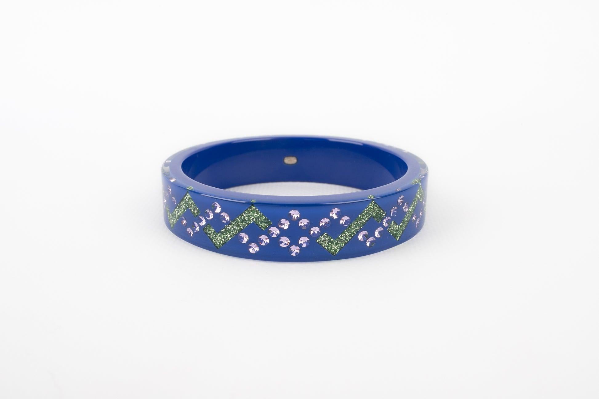 Women's Chanel Blue Bakelite Bracelet, 2018