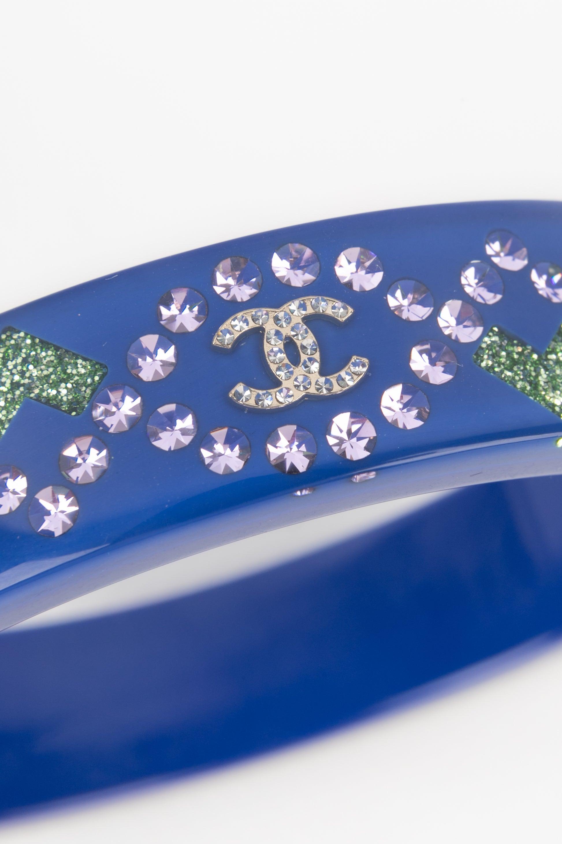 Chanel Blue Bakelite Bracelet, 2018 2