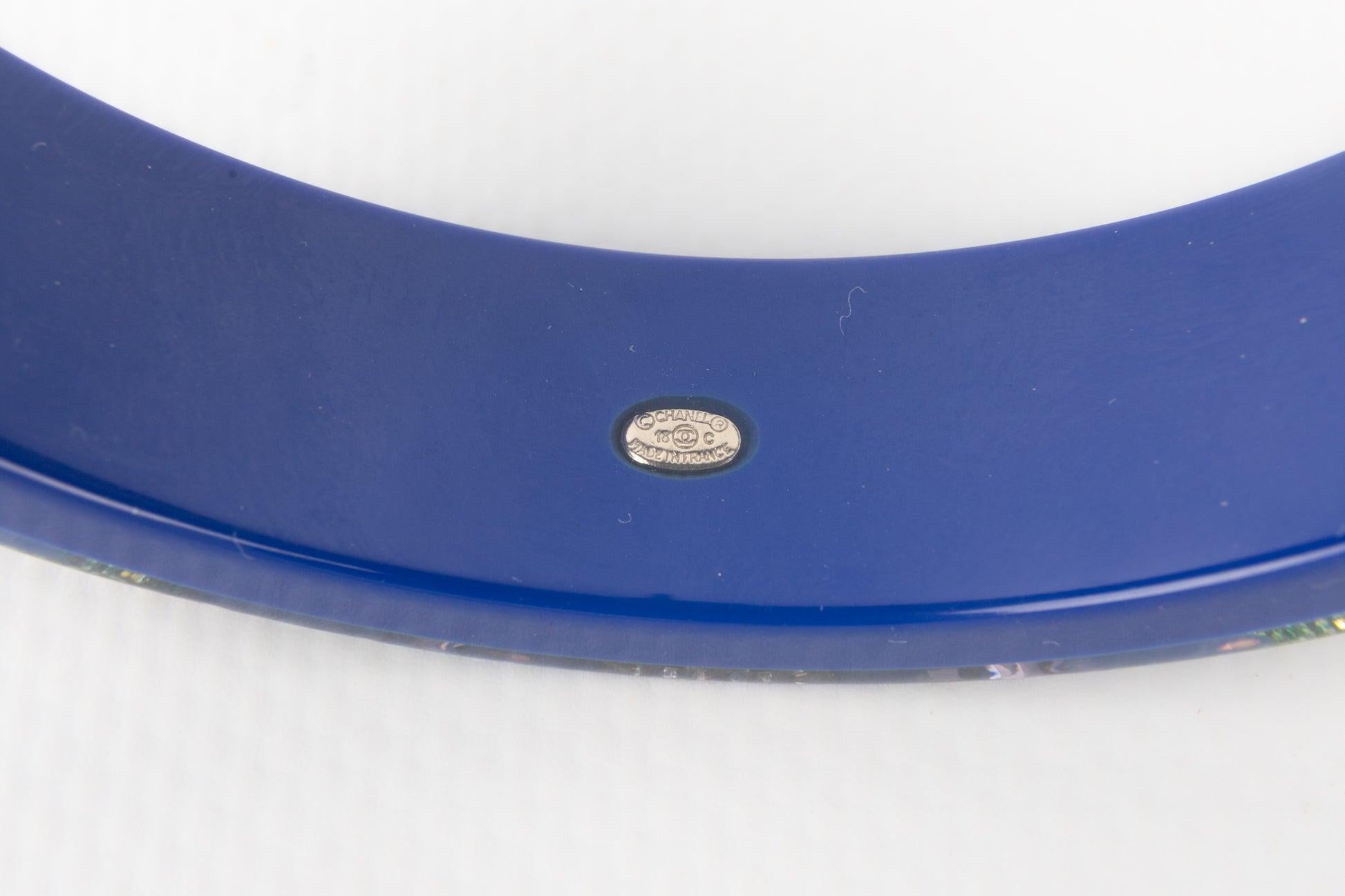 Chanel Blue Bakelite Bracelet, 2018 3