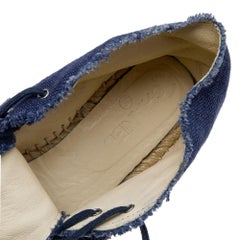 Chanel Blue/Black Canvas Espadrille Sneakers Size 39