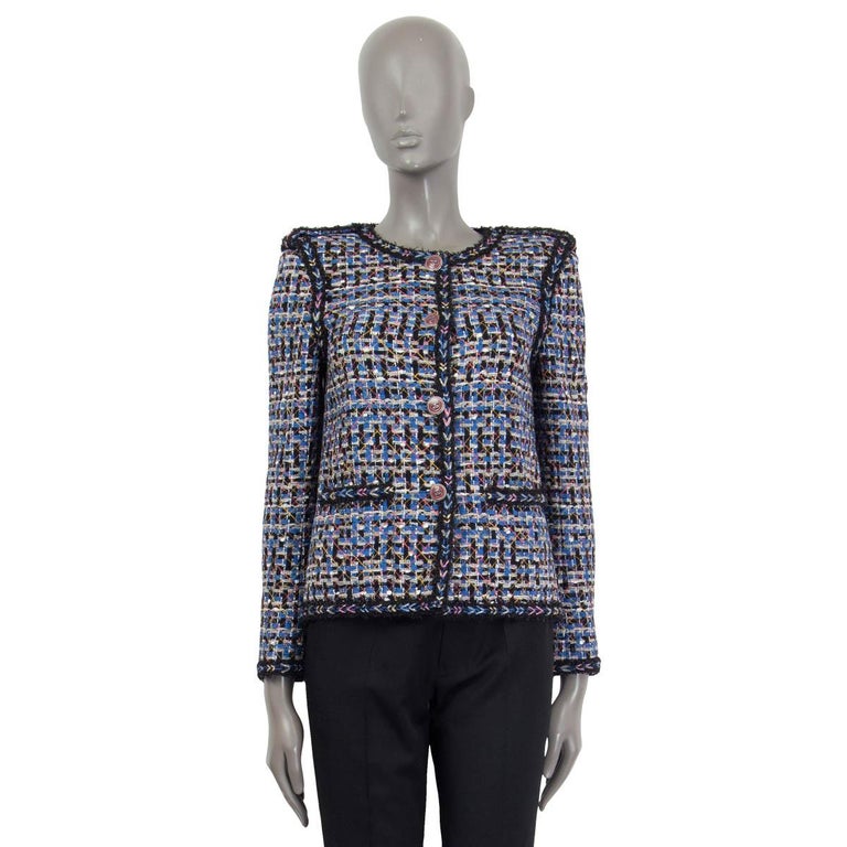 Tweed jacket Chanel Blue size 42 FR in Tweed - 36056300