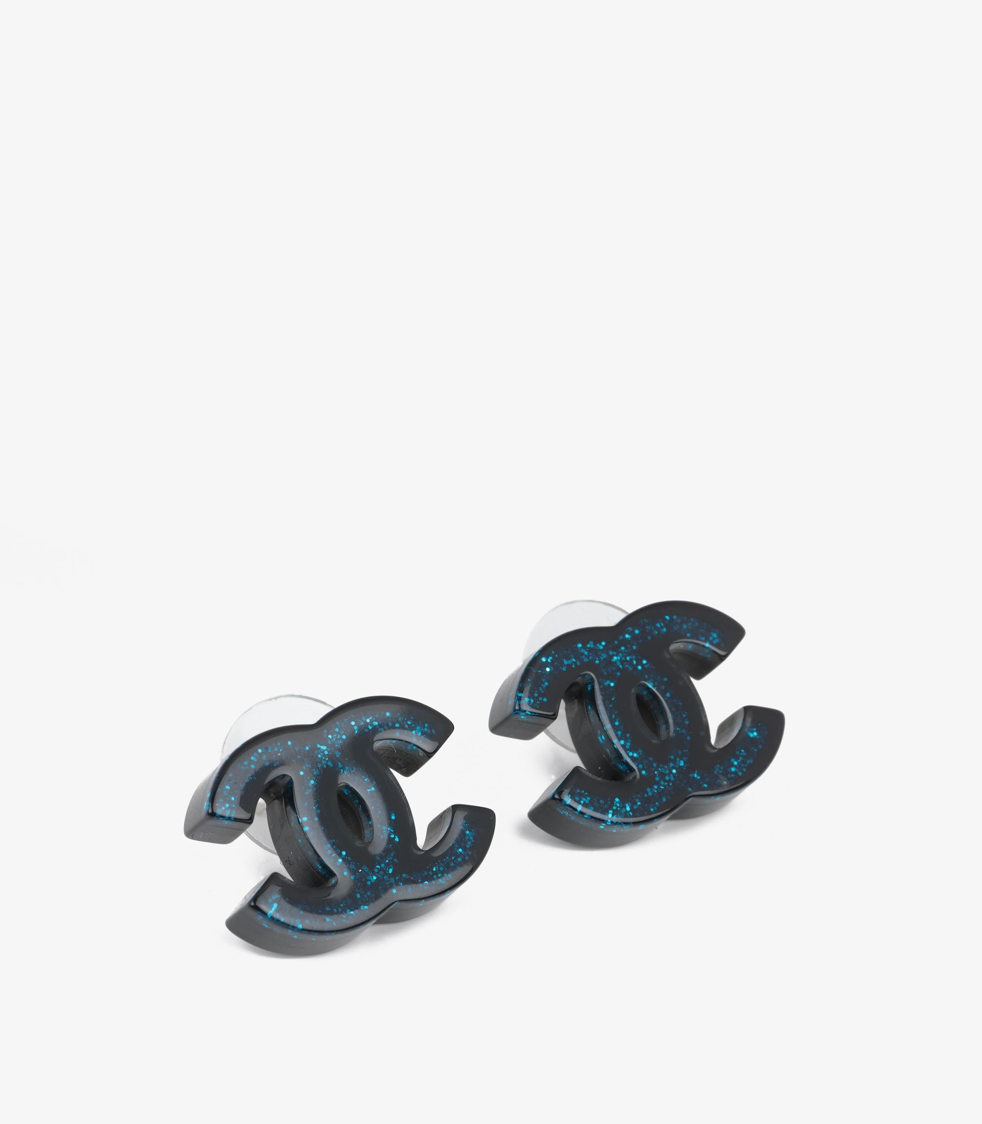 chanel blue earrings