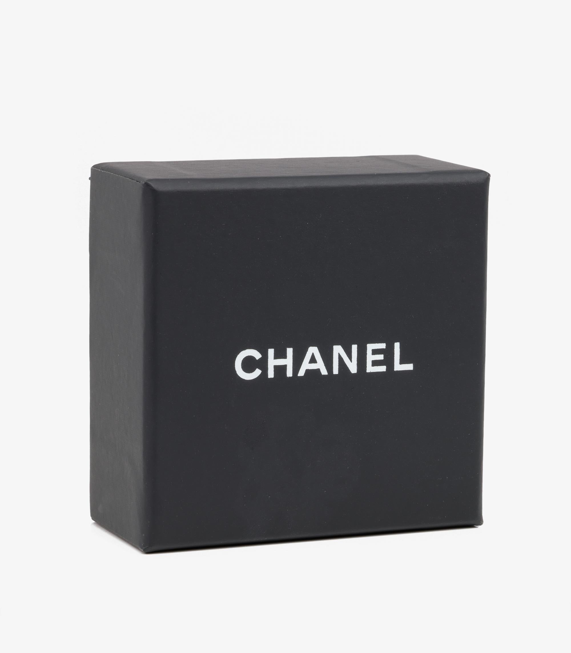 Chanel Blue & Black Resin CC Stud Earrings In Excellent Condition In Bishop's Stortford, Hertfordshire
