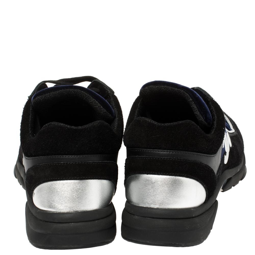 chanel black velvet sneakers