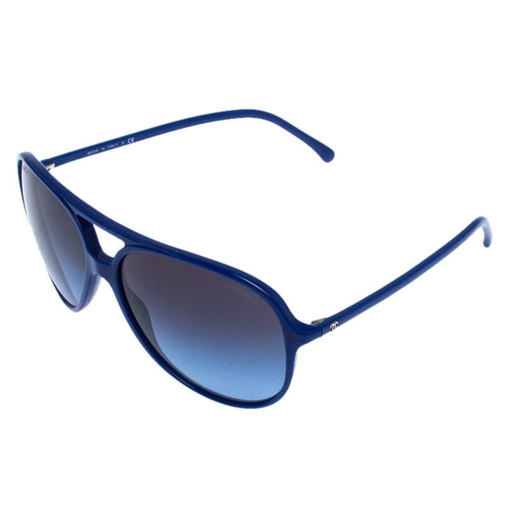 Purple Chanel Blue/Blue Gradient 5287 Aviator Sunglasses