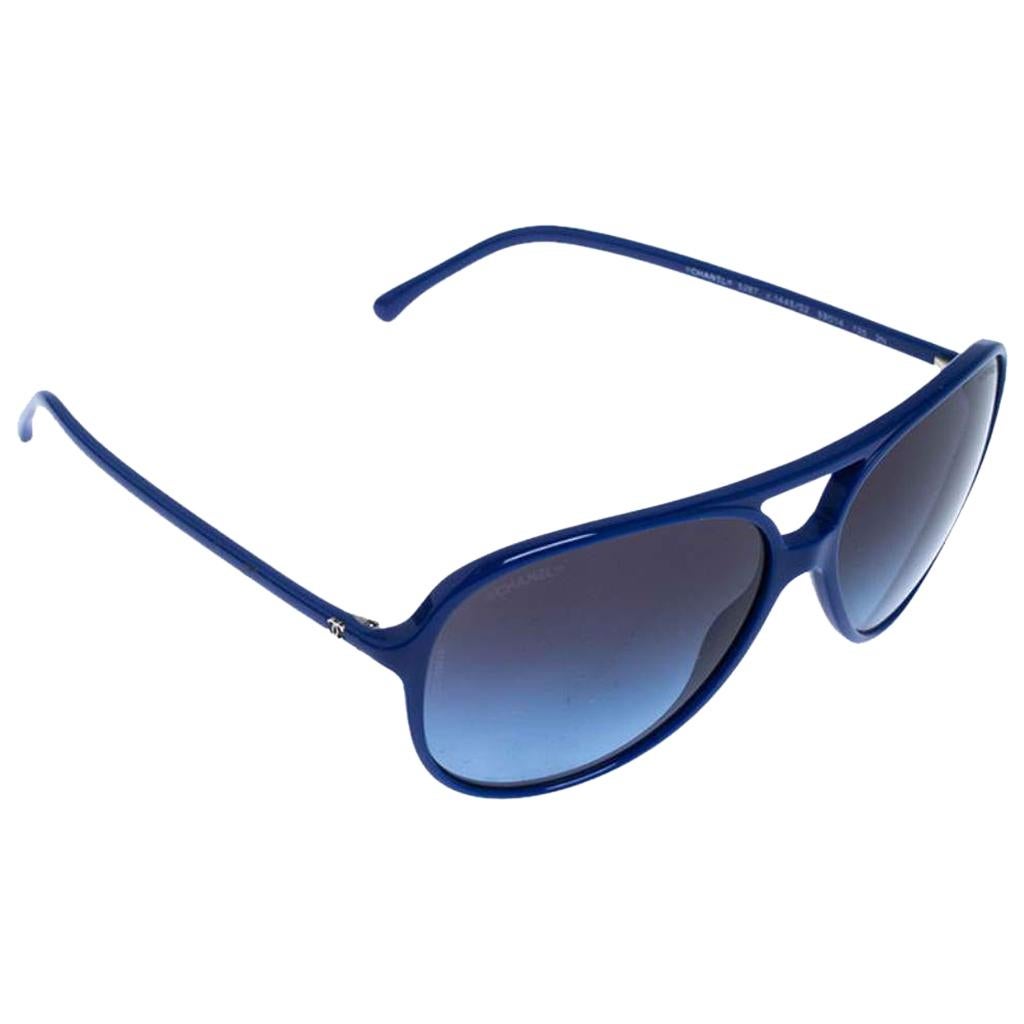 Chanel Blue/Blue Gradient 5287 Aviator Sunglasses Chanel