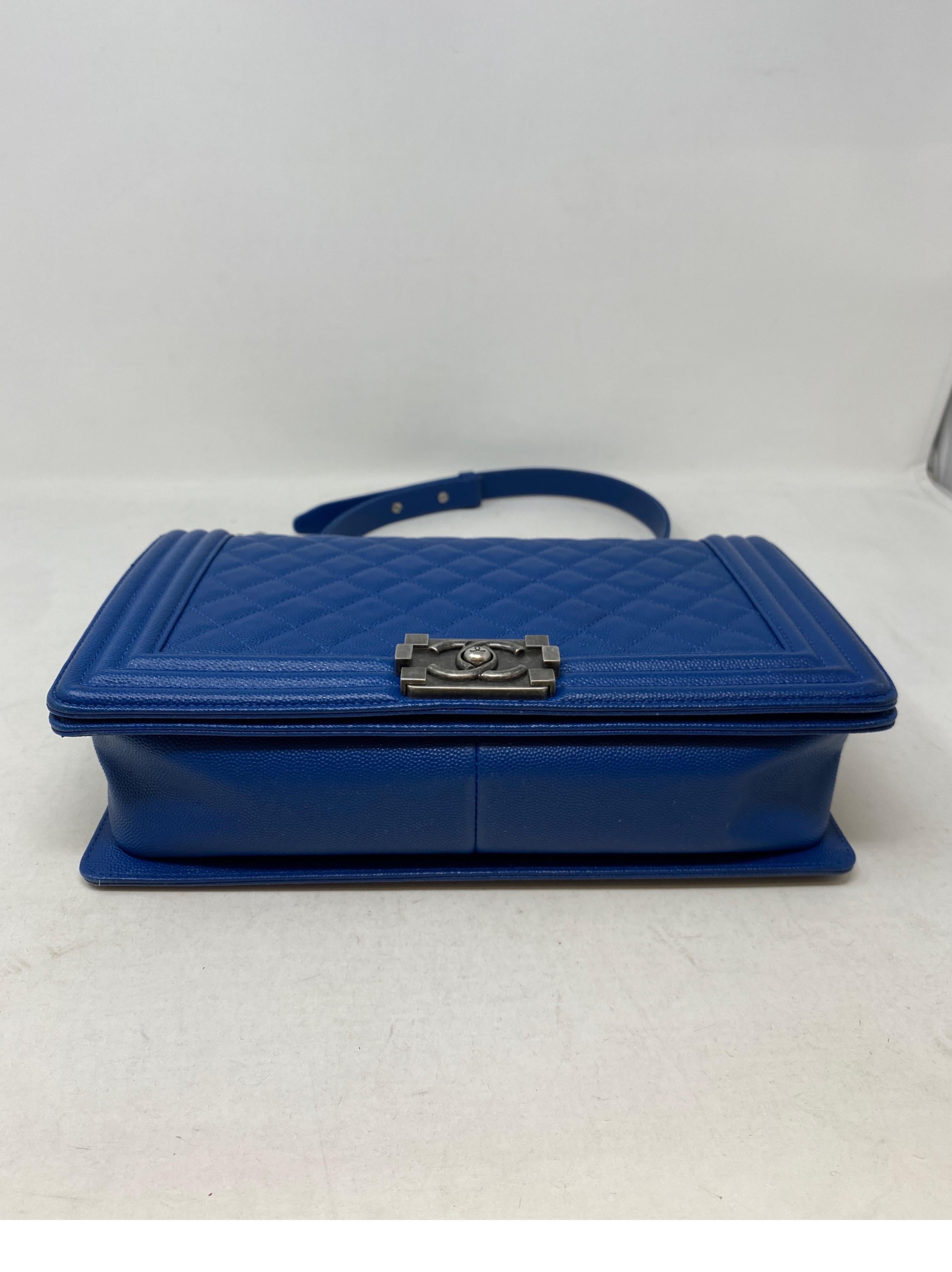 Chanel Blue Boy Bag  4
