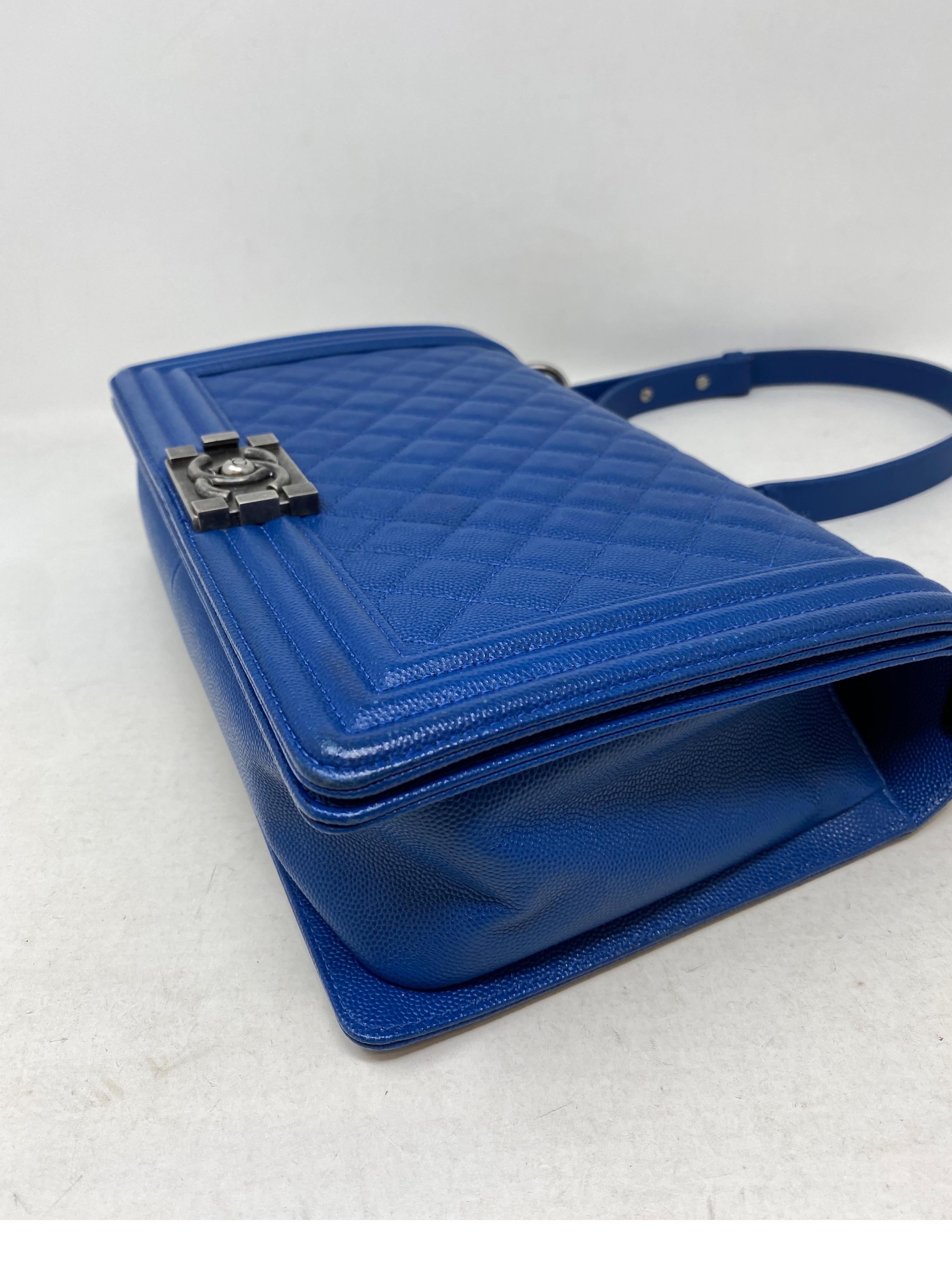Chanel Blue Boy Bag  6