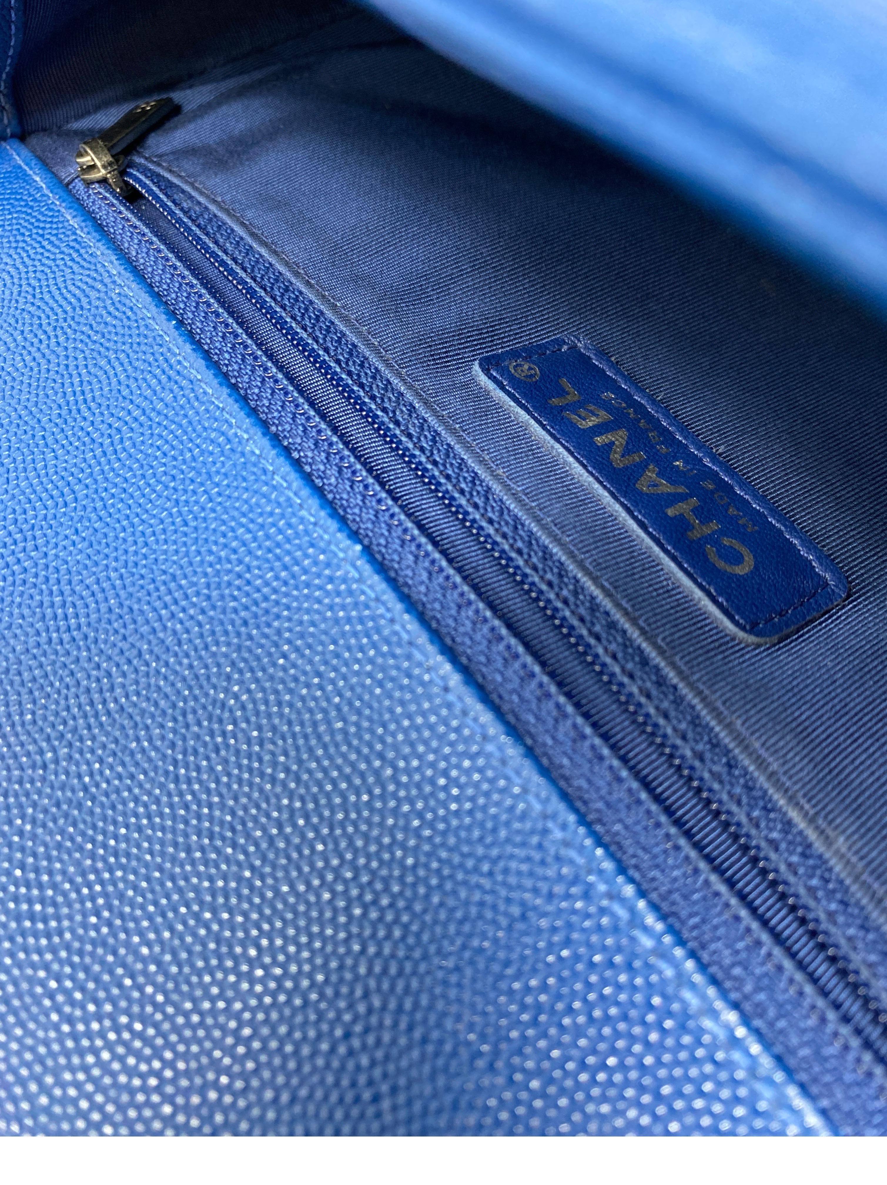 Chanel Blue Boy Bag  10