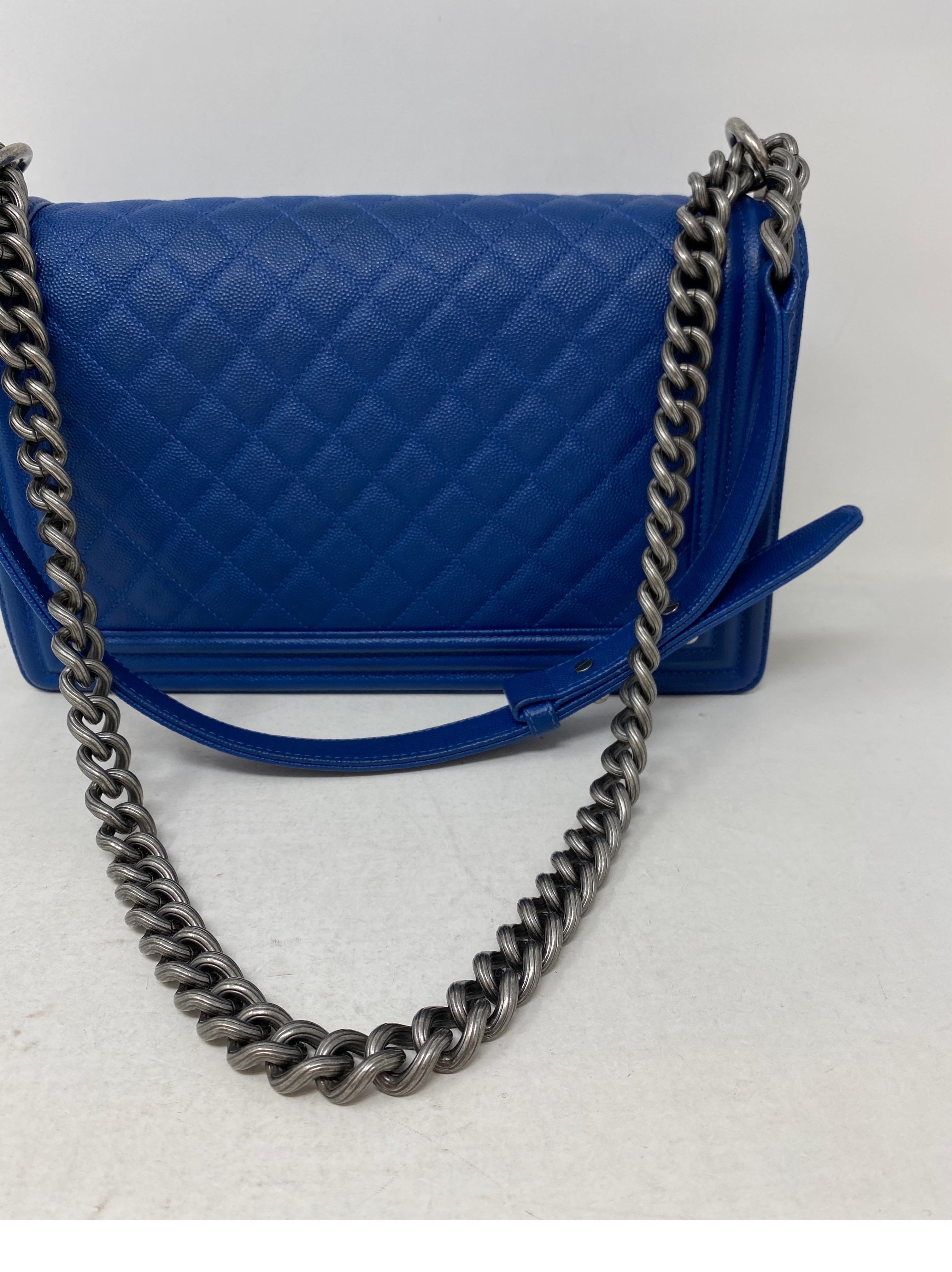 Chanel Blue Boy Bag  1